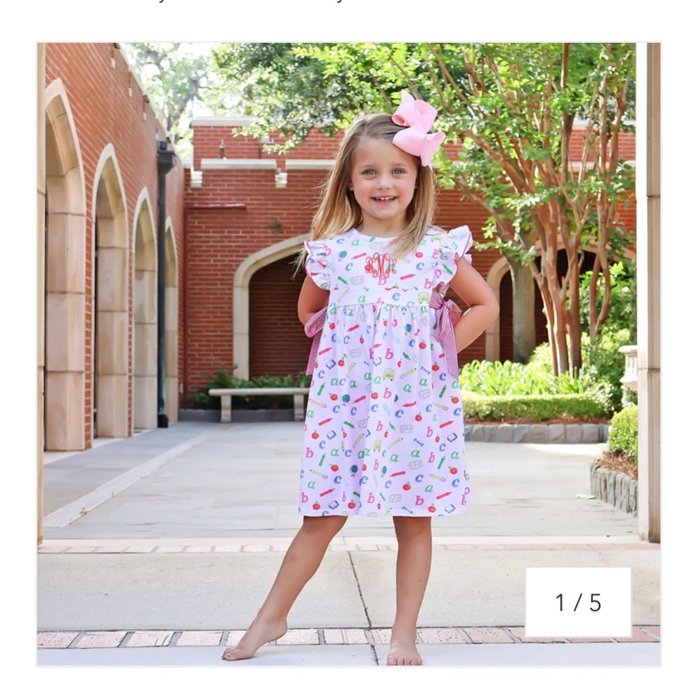 Colorful Kids Dress with Bow